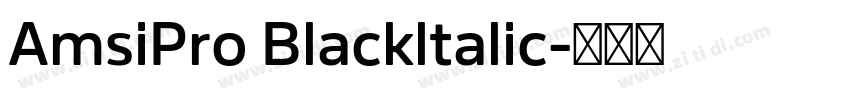 AmsiPro Blackltalic字体转换